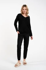 Women's sweatshirt Karina with long sleeves - black