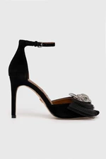 Semišové sandály Kurt Geiger London Kensington Bow Sandal černá barva, 9989100209