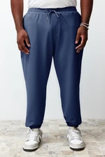 Trendyol Plus Size Indigo Oversize Comfortable 100% Cotton Sweatpants