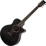 Tanglewood TWBB SFCE Smokestack Black Guitare Jumbo acoustique-électrique