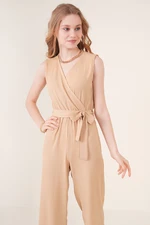 Bigdart 7021 Knitted Jumpsuit - Biscuit