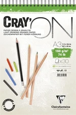 Clairefontaine Cray'On Wirebound Pad Carnet de croquis A3 160 g