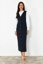 Trendyol Navy Blue Woven Fabric Gilet Dress