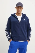 Mikina adidas Originals pánská, modrá barva, s kapucí, s aplikací, IZ2486