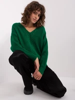 Dark Green Women's Classic Knitted Sweater