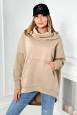 Oversize insulated sweatshirt light beige