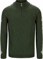 Dale of Norway Geilo Mens Sweater Dark Green/Off White XL Jersey Camiseta de esquí / Sudadera con capucha