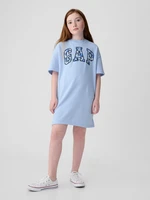 GAP Dětské šaty s logem oversize - Holky