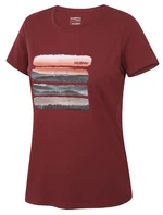 Women's cotton T-shirt HUSKY Tee Vane L burgundy