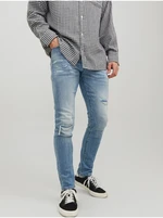 Skinny fit pre mužov Jack & Jones - modrá