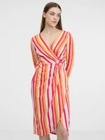 Orsay Red-Orange Ladies Striped Dress - Ladies