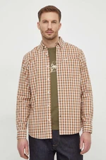 Bavlnená košeľa Pepe Jeans PAXTON pánska, béžová farba, regular, s golierom button-down, PM308282