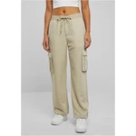 Women's Trousers Vicose Straight Leg Cargo Pants Concrete