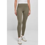 Women's High-Waisted Jersey Leggings - Olive