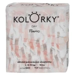 KOLORKY DAY Jednorázové EKO plenky květy L (8-13 kg) 19 kusů