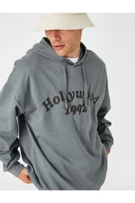 Koton Oversized Hoodie and Sweatshirt with Text Print