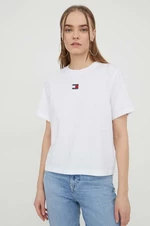 Tričko Tommy Jeans dámsky,biela farba,DW0DW17391