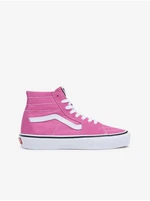 Dark Pink Women's Ankle Leather Sneakers VANS - Women