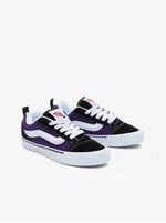 Black and Purple Womens Suede Details Sneakers VANS Knu Skool - Women