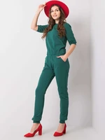 Dark green women's jumpsuit