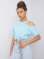 Light blue cotton blouse