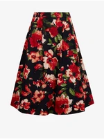 Orsay Red-Black Ladies Floral Skirt - Women