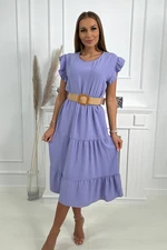 Dress with ruffles light pink