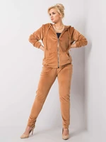 Brown velour set in a larger size