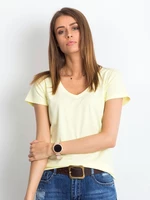 Light yellow square T-shirt