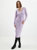 Orsay Light purple ladies sweater midi-dresses with wool - Ladies