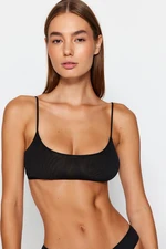 Trendyol Black Tulle Capless Bralette Bra