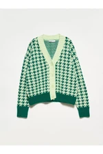 Dilvin 60166 Jacquard Pattern Knitwear Cardigan