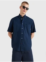 Dark blue Men's Short Sleeve Shirt Tommy Hilfiger - Men