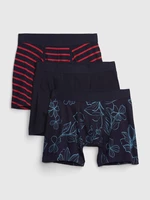 Set of three men's boxer shorts in blue, black and red GAP
