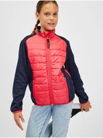 Blue-pink quilted jacket for girls SAM 73 Nurnia