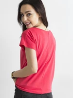 Round dark coral T-shirt