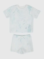 White children's patterned T-shirt and shorts set GAP