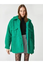 Koton Rachel Araz X - Oversized Plush Jacket with Pockets