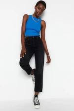 Trendyol Black High Waist Straight Jeans