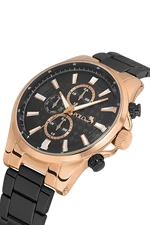 Polo Air Men's Wristwatch Black-Copper Color