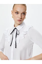 Koton Ruffled Shirt Long Sleeve Buttoned