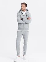 Ombre Men's sweatshirt set unbuttoned sweatshirt + pants