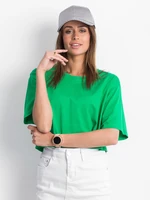 Women's short green T-shirt