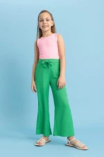 DEFACTO Girl's Wide Leg Crinkle Fabric Trousers