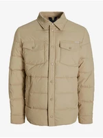 Cream Quilted Shirt Jack & Jones Park - Men