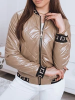 Women's quilted BASEBALL jacket, camel Dstreet