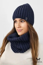 Kamea Woman's Hat&Scarf K.23.221.12 Navy Blue