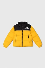 Detská páperová bunda The North Face 1996 RETRO NUPTSE JACKET žltá farba