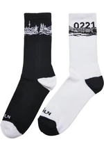 Major City 0221 Socks 2-Pack Black/White