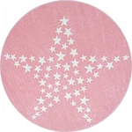 Dětský kusový koberec Bambi 870 pink kruh-120x120 (průměr) kruh